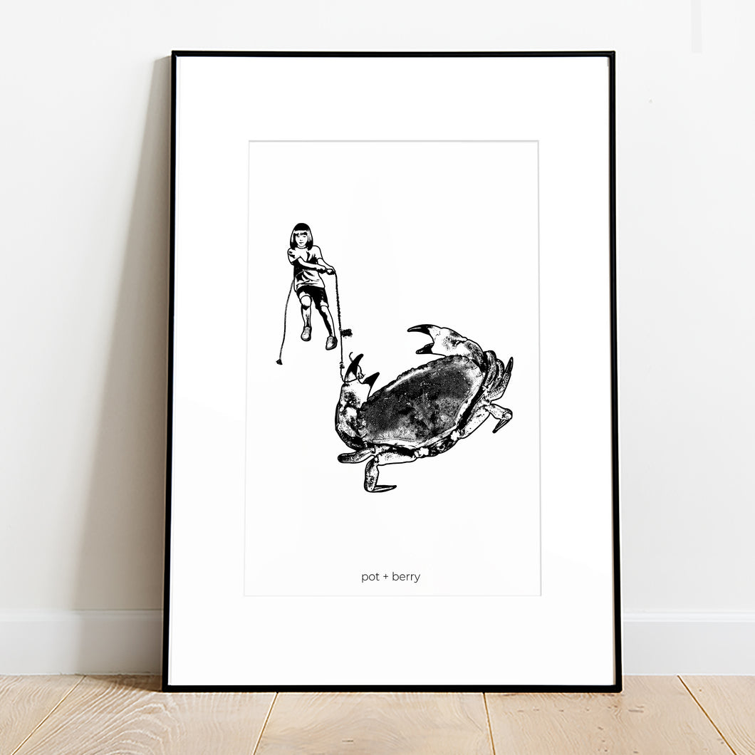 catching a crab print